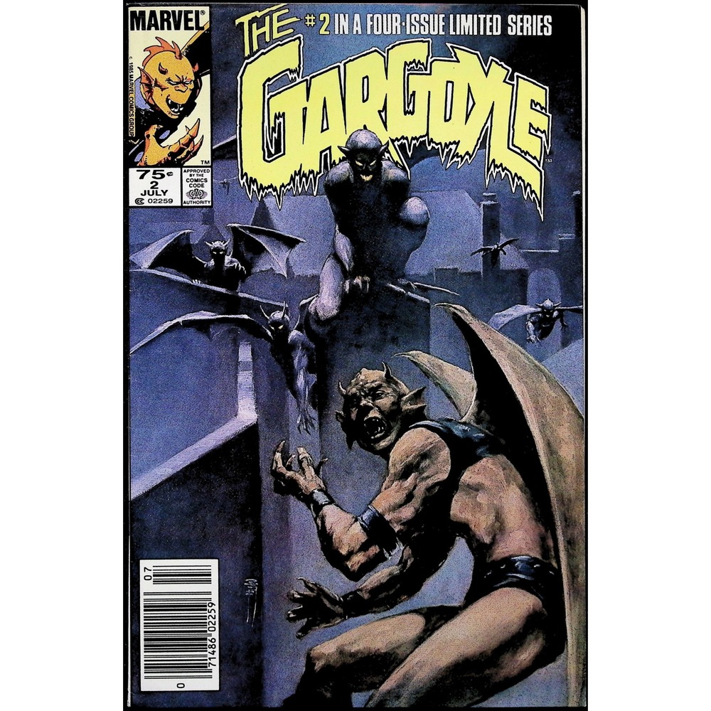 The Gargoyle #2‎ Marvel 1985 Bernie Wrightson Cover Newsstand Horror VF